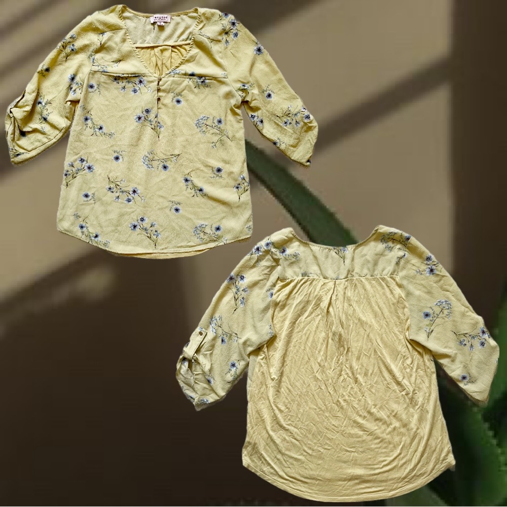Yellow Floral Blouse